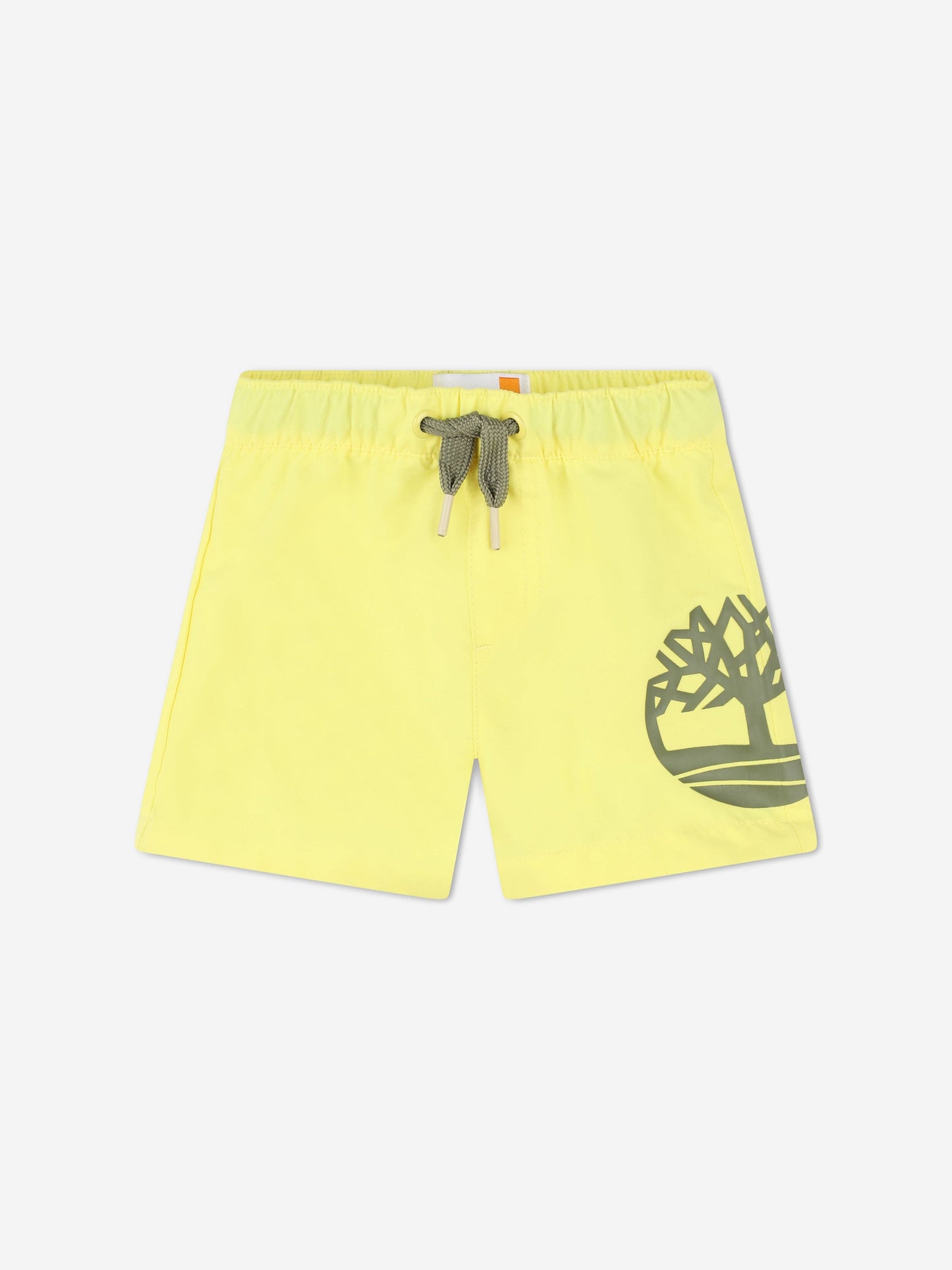 Timberland 男童黄色徽标印花游泳短裤