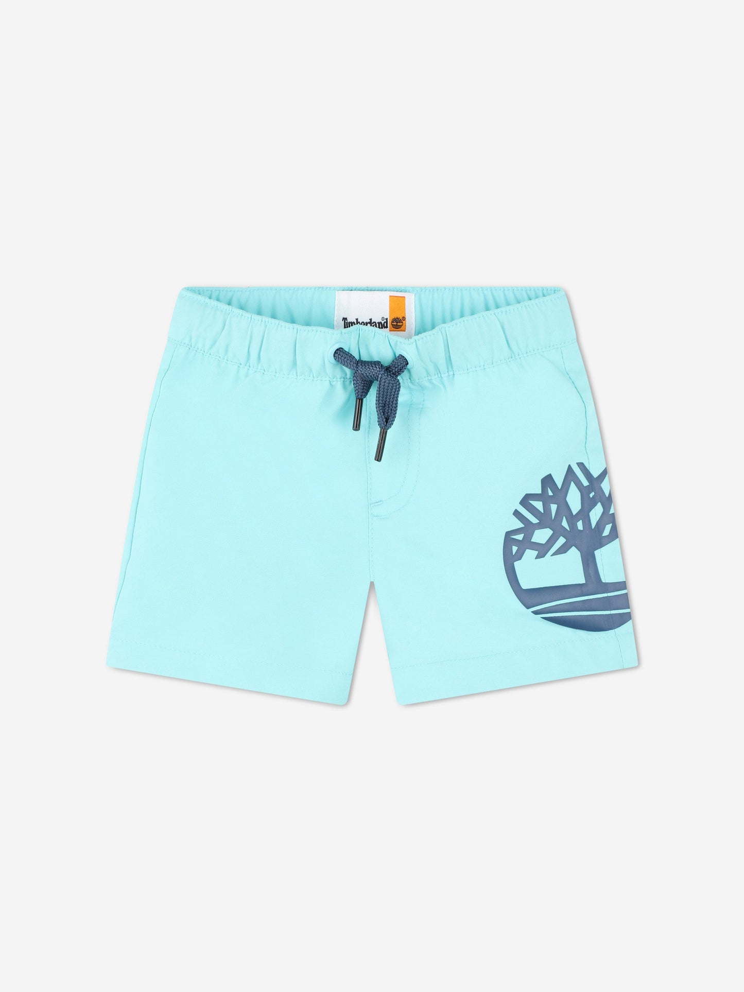 Timberland 男童蓝色徽标印花游泳短裤