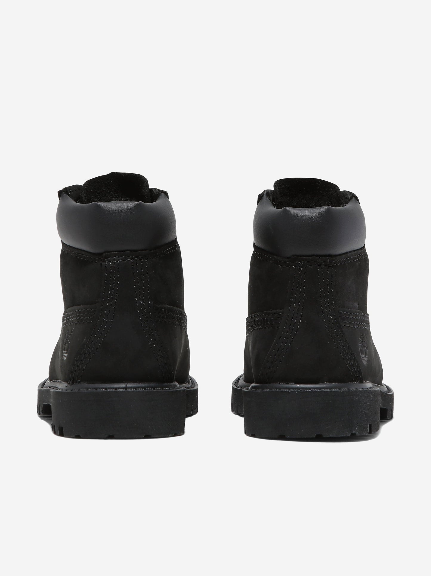Timberland 儿童 6 英寸系带防水靴（黑色）