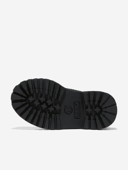 Timberland 儿童 6 英寸系带防水靴（黑色）