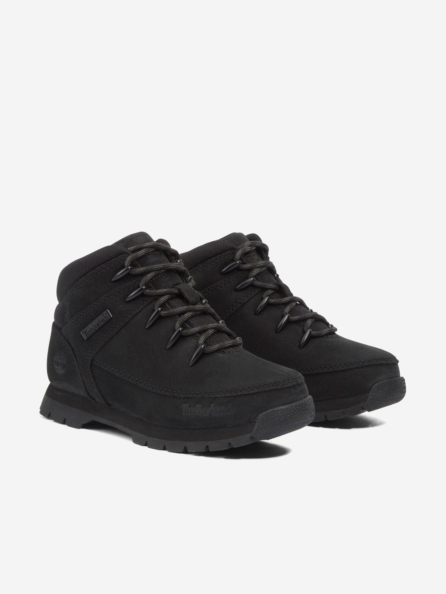 Timberland 男童中帮系带靴（黑色）