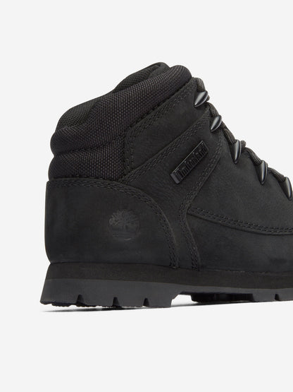 Timberland 男童中帮系带靴（黑色）