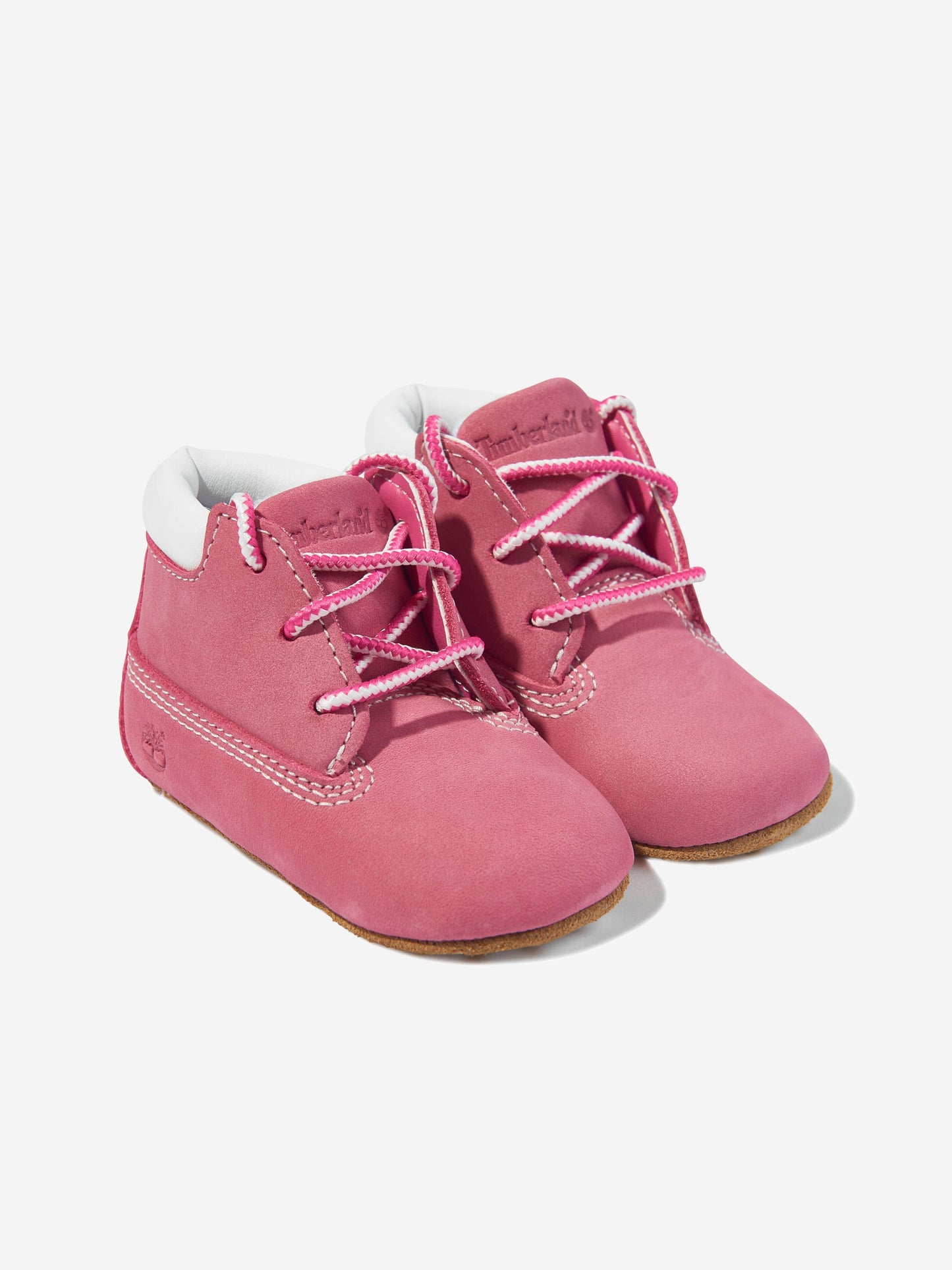 Timberland 女婴婴儿靴和帽子套装（粉色）