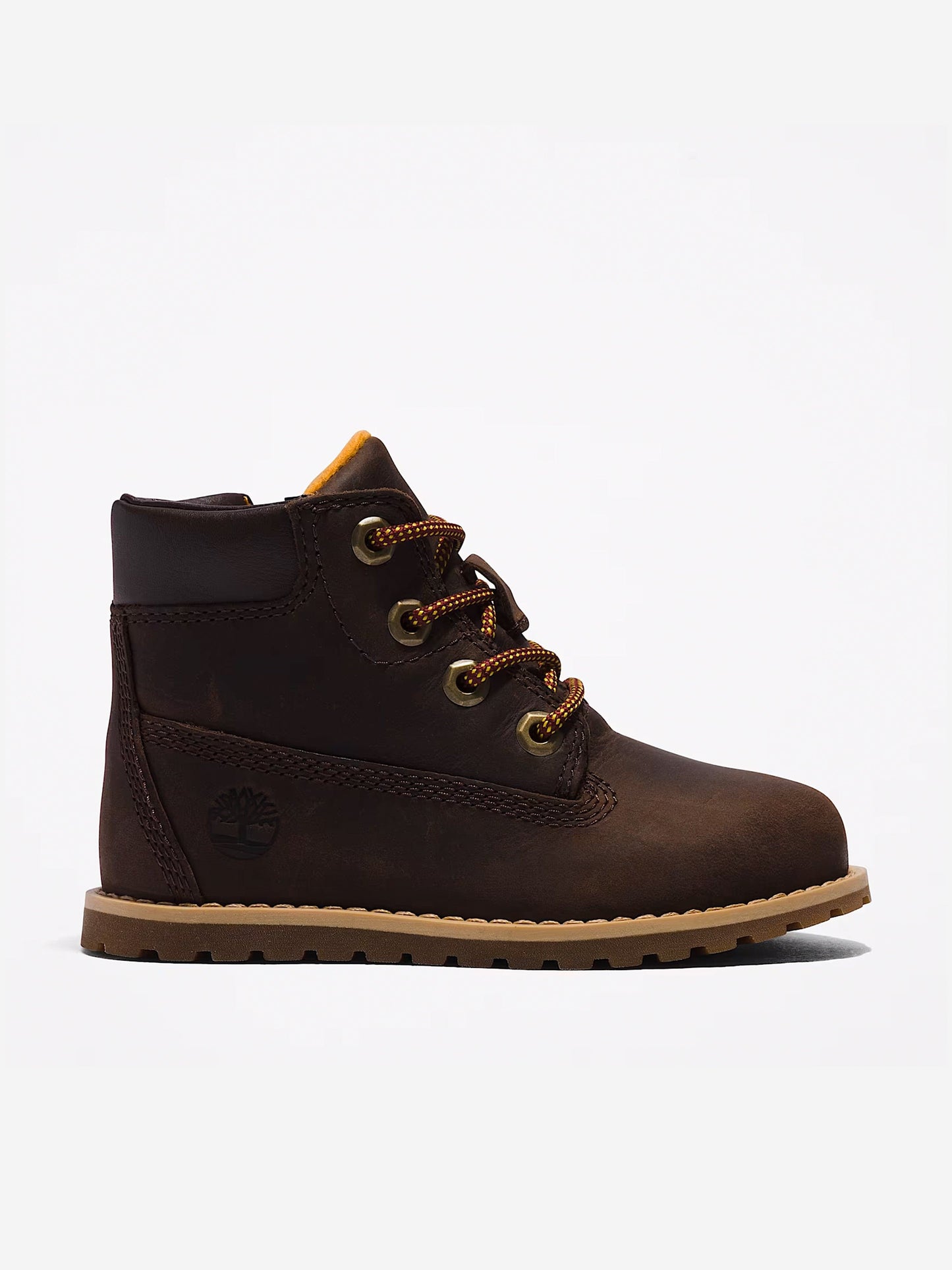 Timberland 儿童中帮系带靴（棕色）