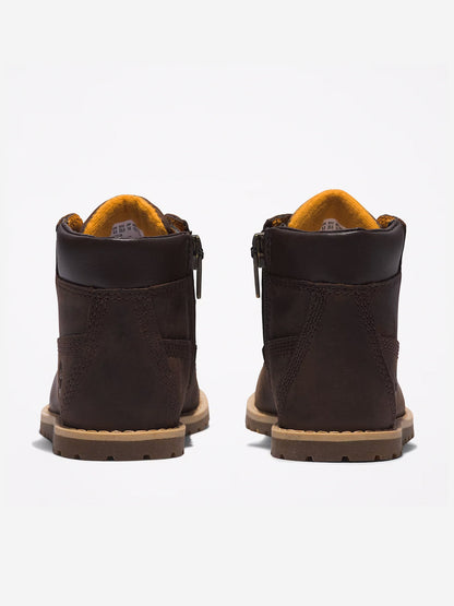 Timberland 儿童中帮系带靴（棕色）