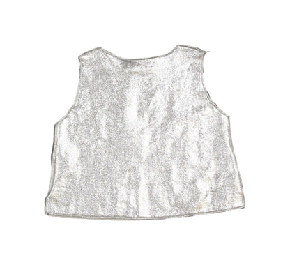 女童银色背心