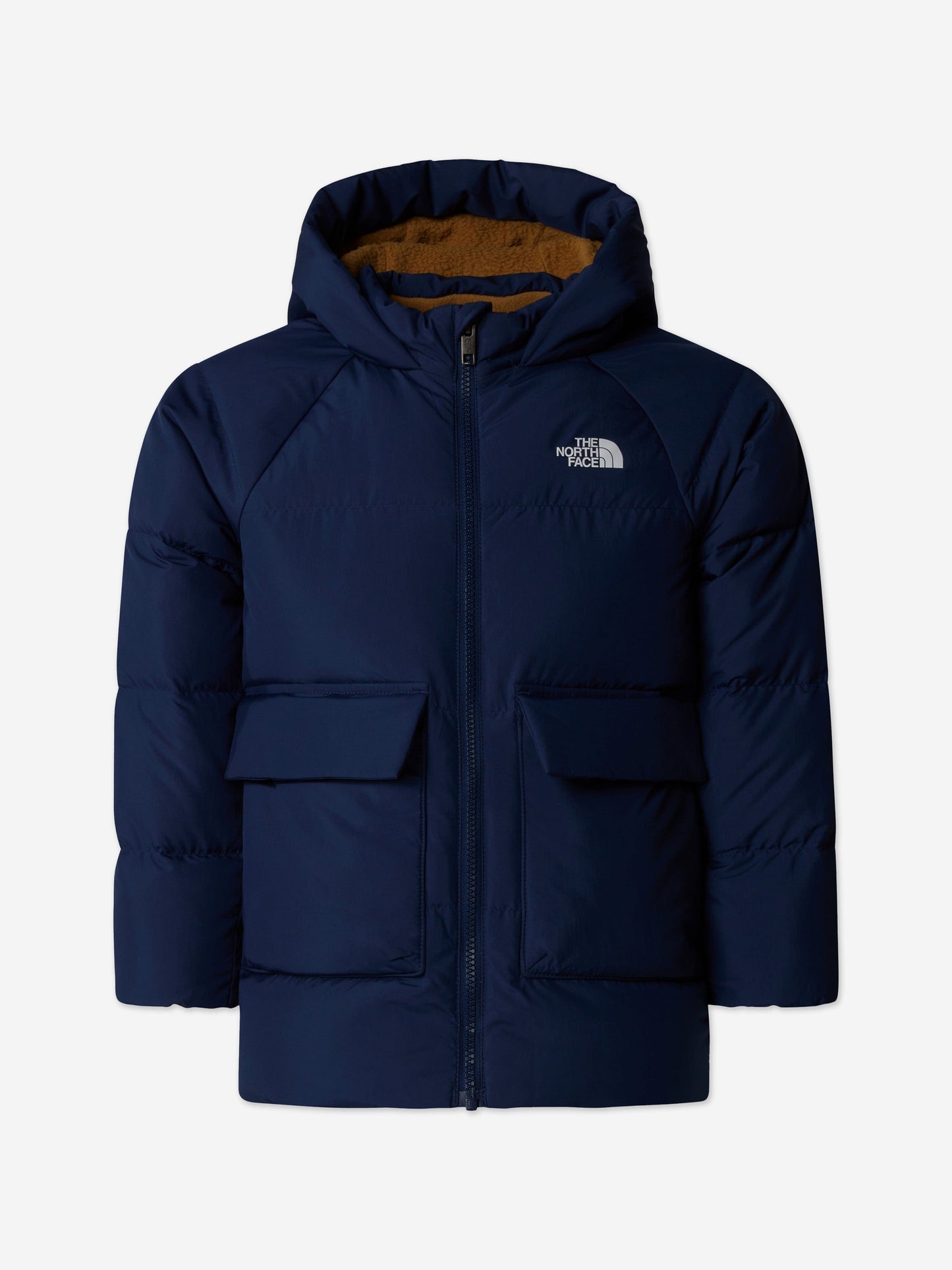 The North Face 男童羽绒羊毛衬里派克大衣（海军蓝）