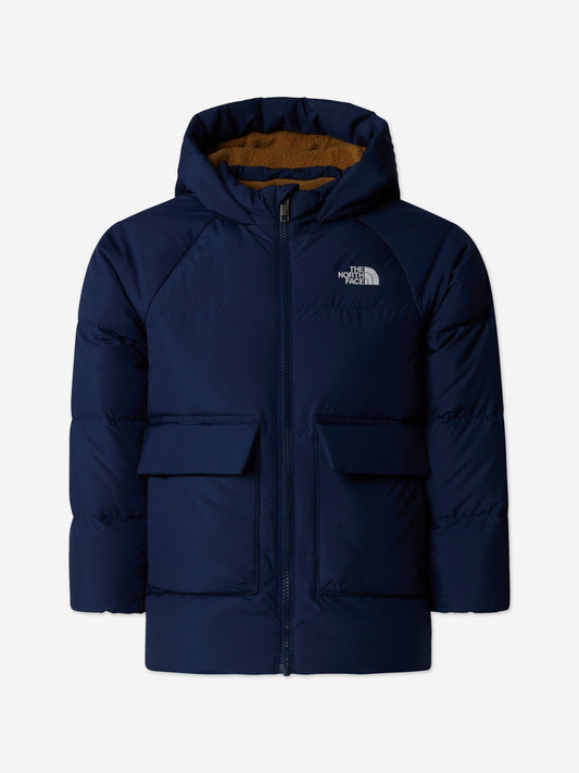 The North Face 男童羽绒羊毛衬里派克大衣（海军蓝）