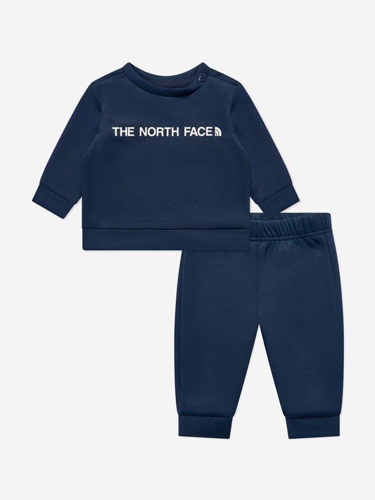The North Face 男婴徽标运动服（海军蓝）