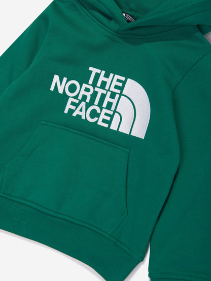 The North Face 男童 Drew Peak 绿色连帽衫
