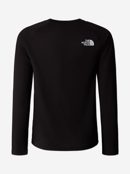 The North Face 儿童 Never Stop 长袖 T 恤（黑色）