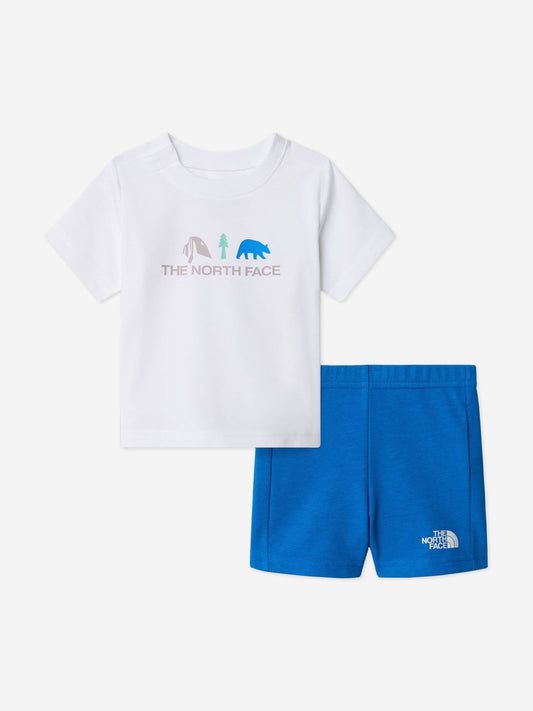 Baby Cotton Short Set in Blue