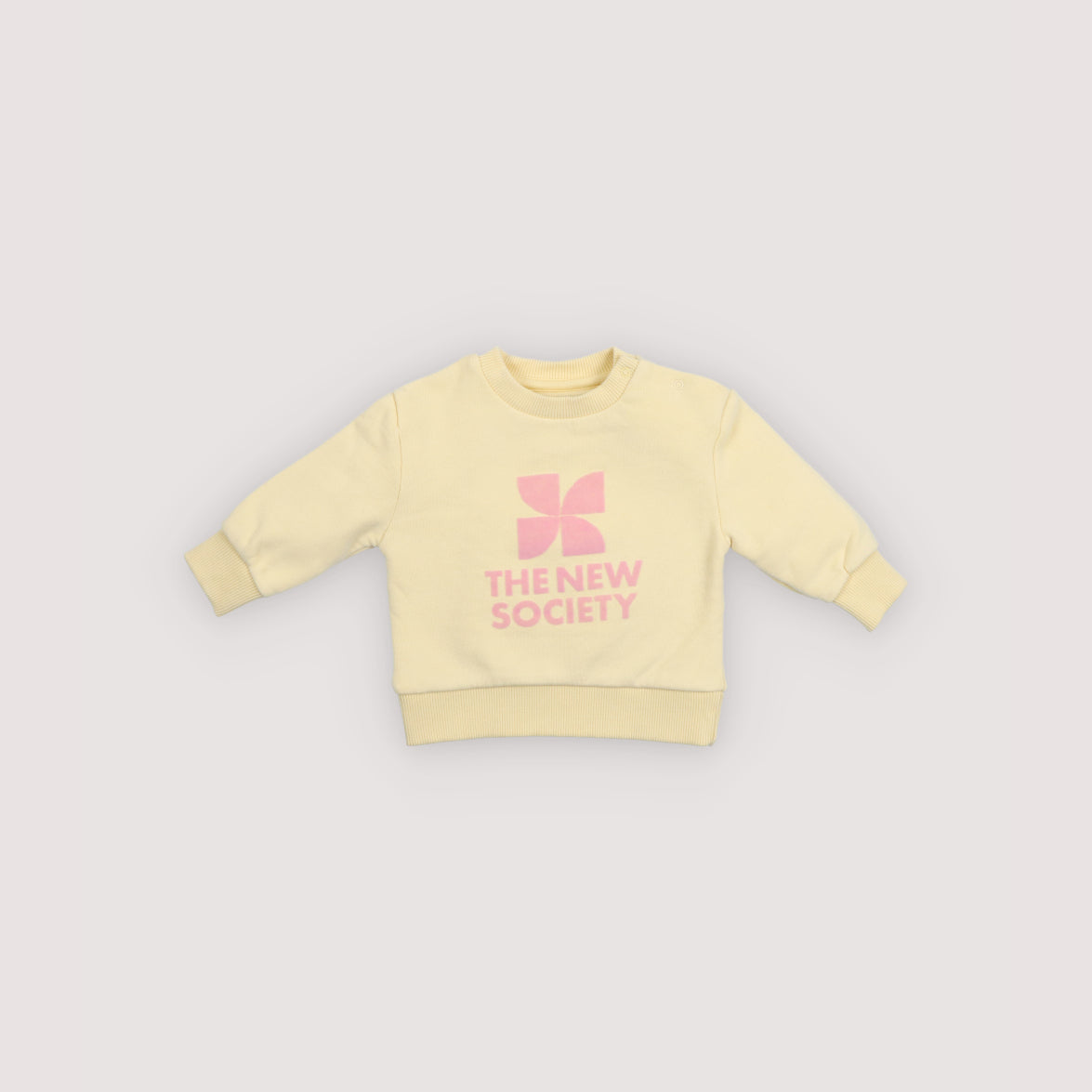 婴儿黄色Logo棉卫衣