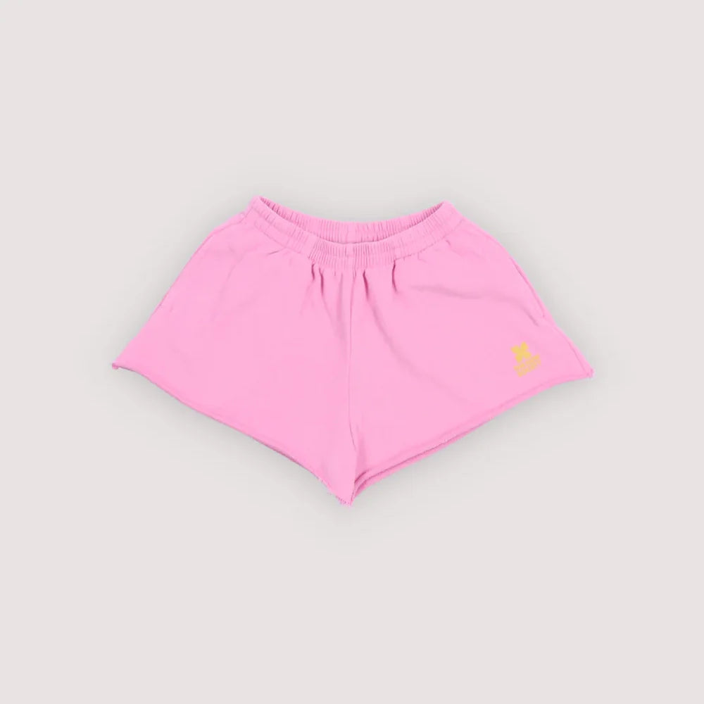 女童粉色棉短裤