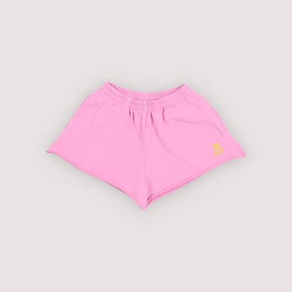 女童粉色棉短裤