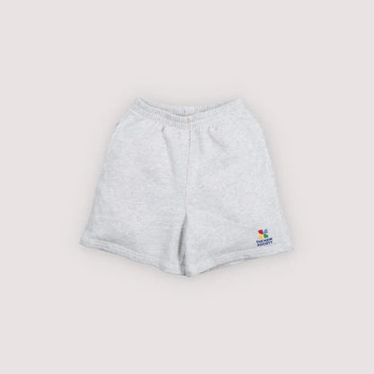 儿童浅灰色Logo棉短裤