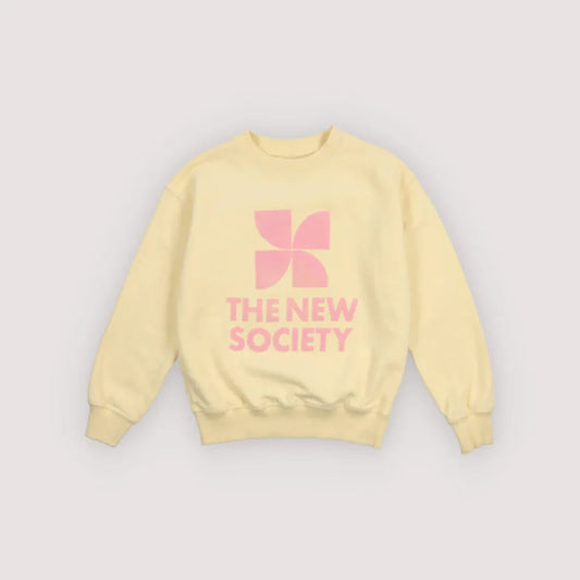 女童黄色Logo棉卫衣