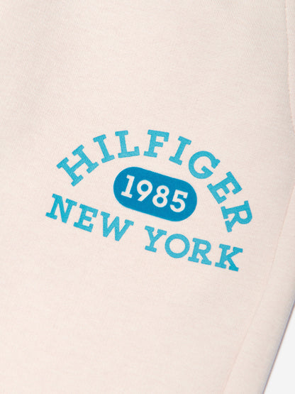 Tommy Hilfiger 女童米色 Varsity Tommy 运动裤