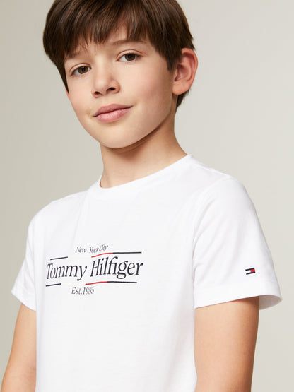 Tommy Hilfiger 男童白色图标印花常规 T 恤