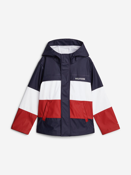 Tommy Hilfiger 儿童拼色风衣 多色
