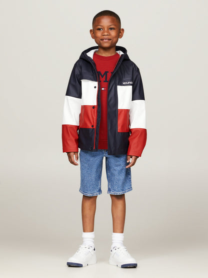 Tommy Hilfiger 儿童拼色风衣 多色