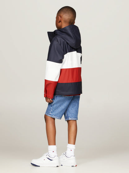 Tommy Hilfiger 儿童拼色风衣 多色