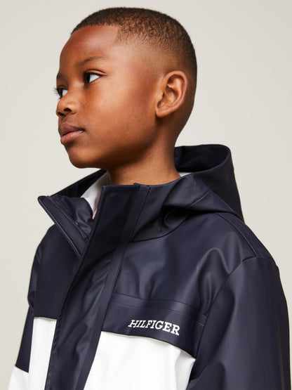 Tommy Hilfiger 儿童拼色风衣 多色