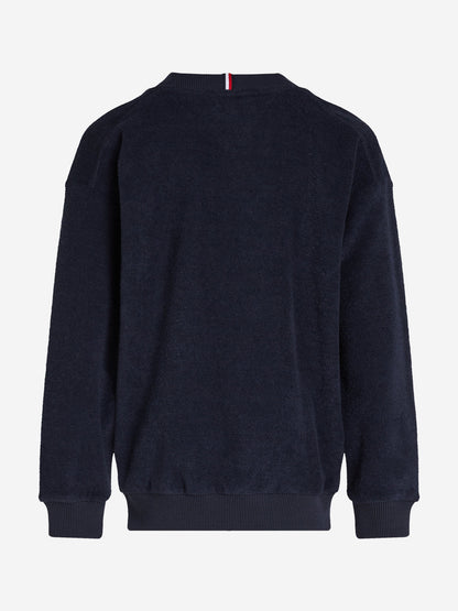 Tommy Hilfiger Boys Flag Boucle Sweatshirt in Navy