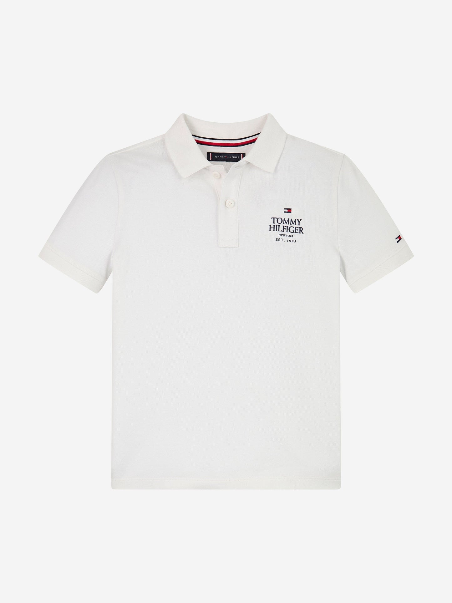 Tommy Hilfiger Boys Logo Regular Polo Shirt in White