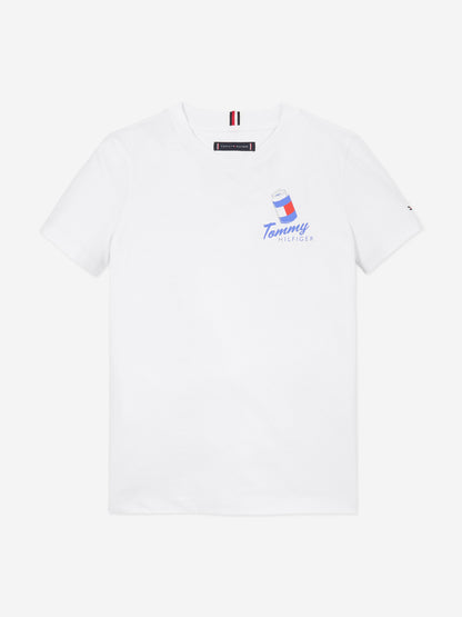 Tommy Hilfiger Boys Fun Print T-Shirt in White