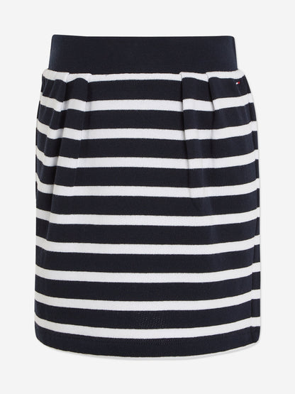 Tommy Hilfiger Girls Striped Skirt in Navy