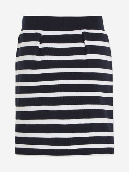 Tommy Hilfiger Girls Striped Skirt in Navy
