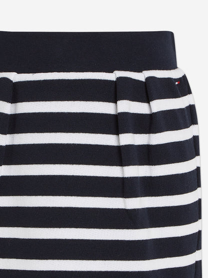 Tommy Hilfiger Girls Striped Skirt in Navy