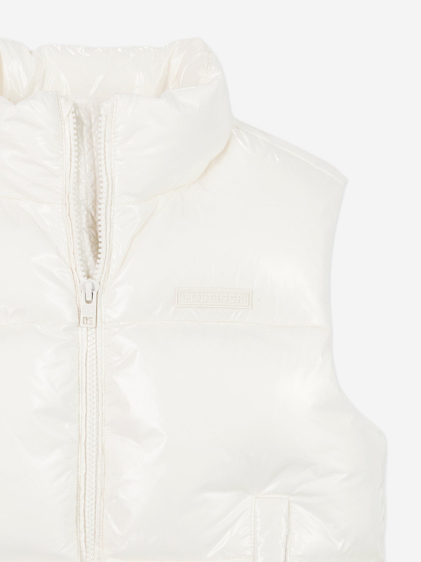 Tommy Hilfiger Girls New York Glossy Puffer Gilet in White