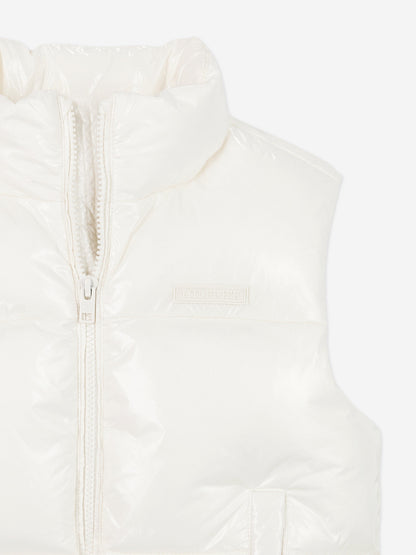 Tommy Hilfiger Girls New York Glossy Puffer Gilet in White