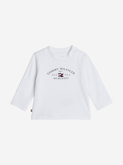 Tommy Hilfiger Baby Long Sleeve Essential T-Shirt in White