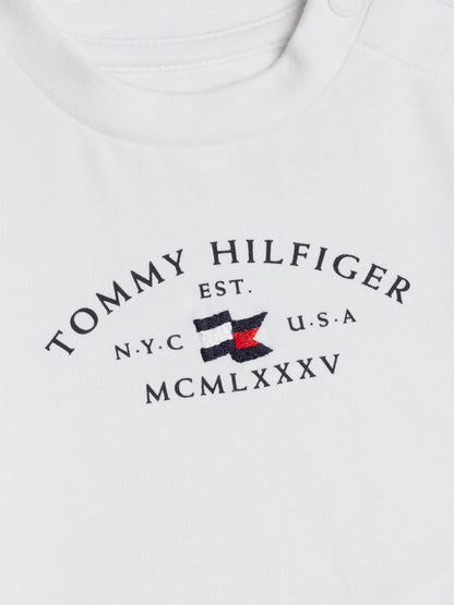 Tommy Hilfiger Baby Long Sleeve Essential T-Shirt in White