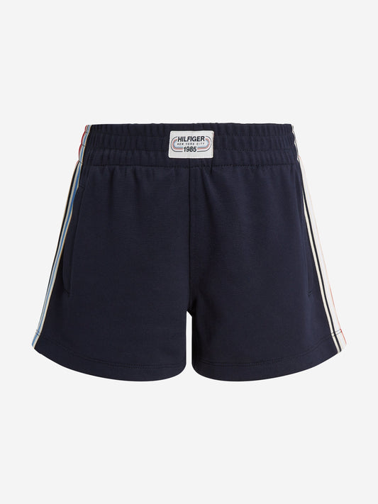 Tommy Hilfiger 女童 1985 海军蓝徽标短裤