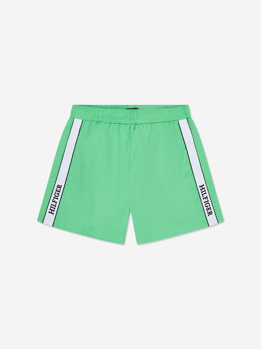 Tommy Hilfiger 男童中号抽绳泳裤（绿色）