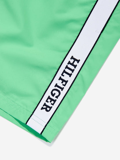 Tommy Hilfiger 男童中号抽绳泳裤（绿色）