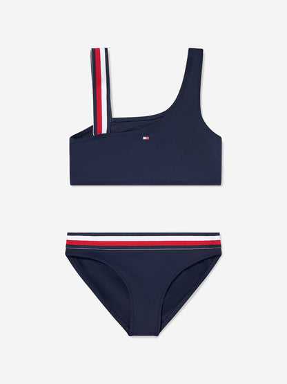 Tommy Hilfiger 女童 Bralette 比基尼套装（海军蓝）