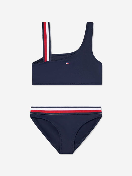 Tommy Hilfiger 女童 Bralette 比基尼套装（海军蓝）
