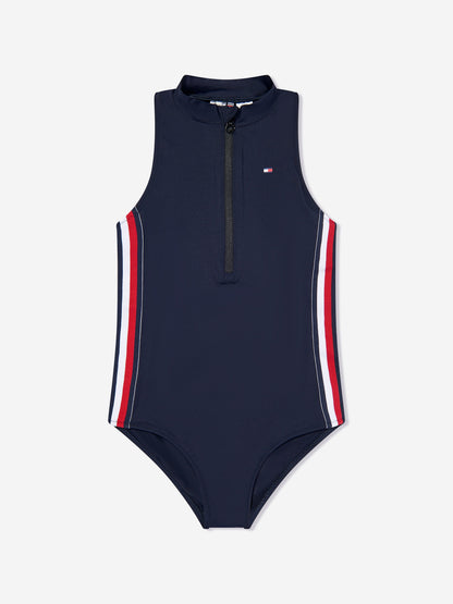 Tommy Hilfiger 女童防晒泳衣（海军蓝）