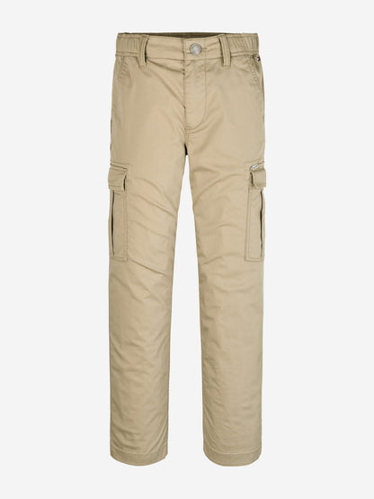 Boys Cargo Trousers in Beige