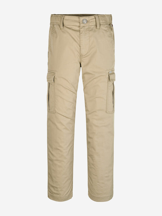 Boys Cargo Trousers in Beige
