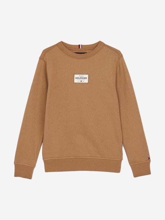 Boys Monotype 1985 Label Sweatshirt in Brown