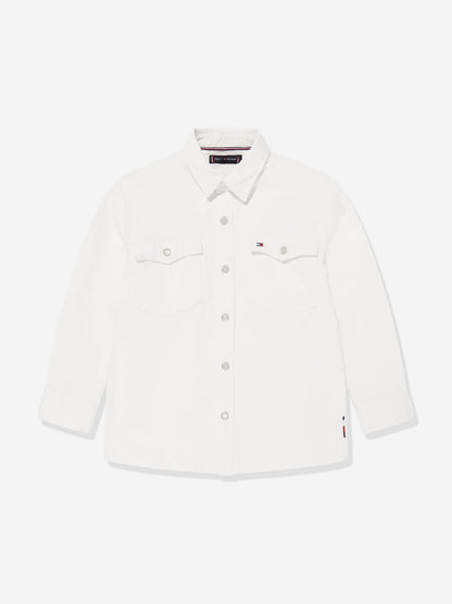 Boys Denim Shirt in White