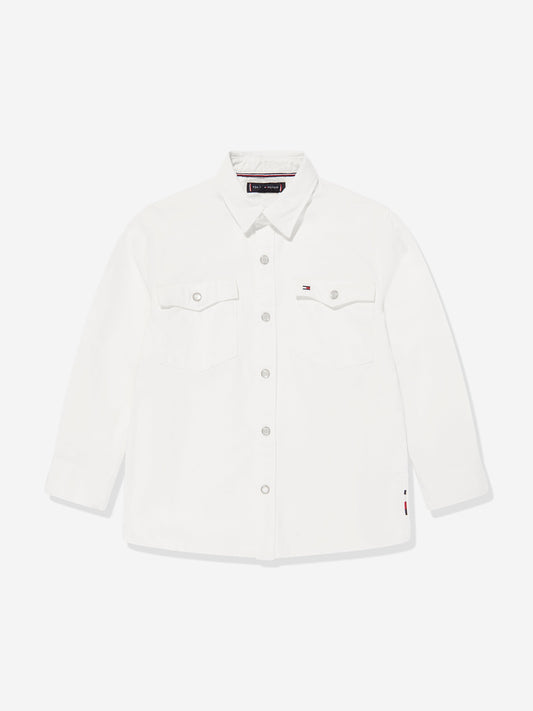 Boys Denim Shirt in White