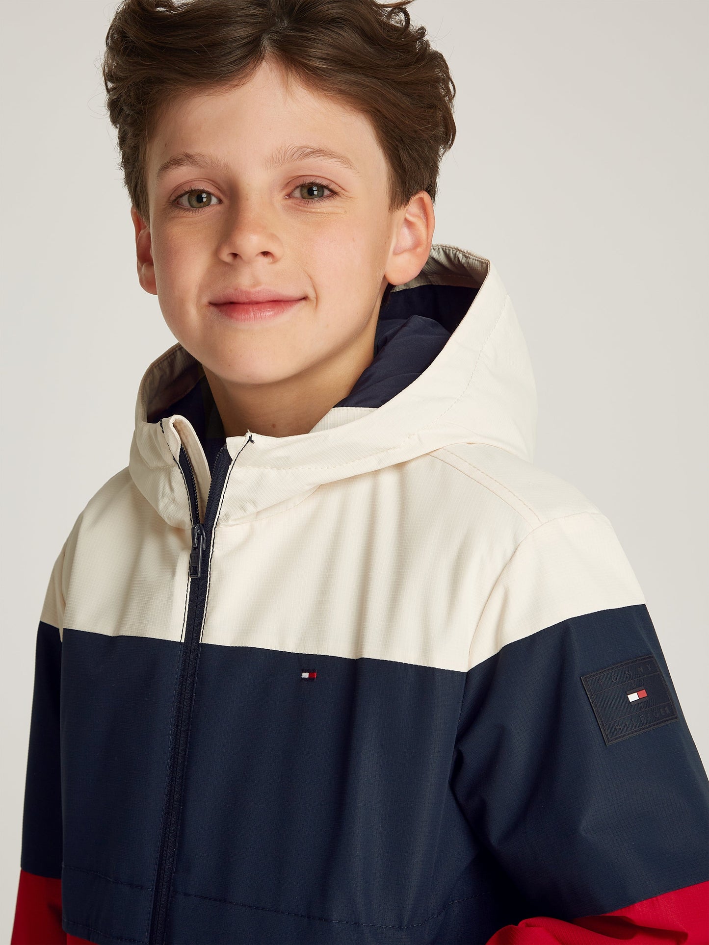 Boys Ribstop Padded Jacket in Multicolour