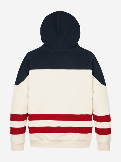 Boys Monotype Striped Hoodie in Multicolour